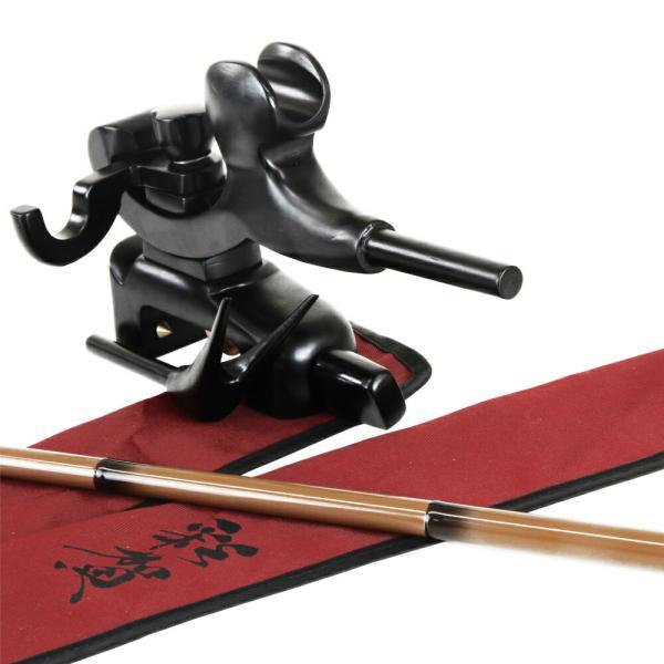 オリジナルヘラブナ竿掛セット！黒木弓型万力 (中)+彩賀竿掛1