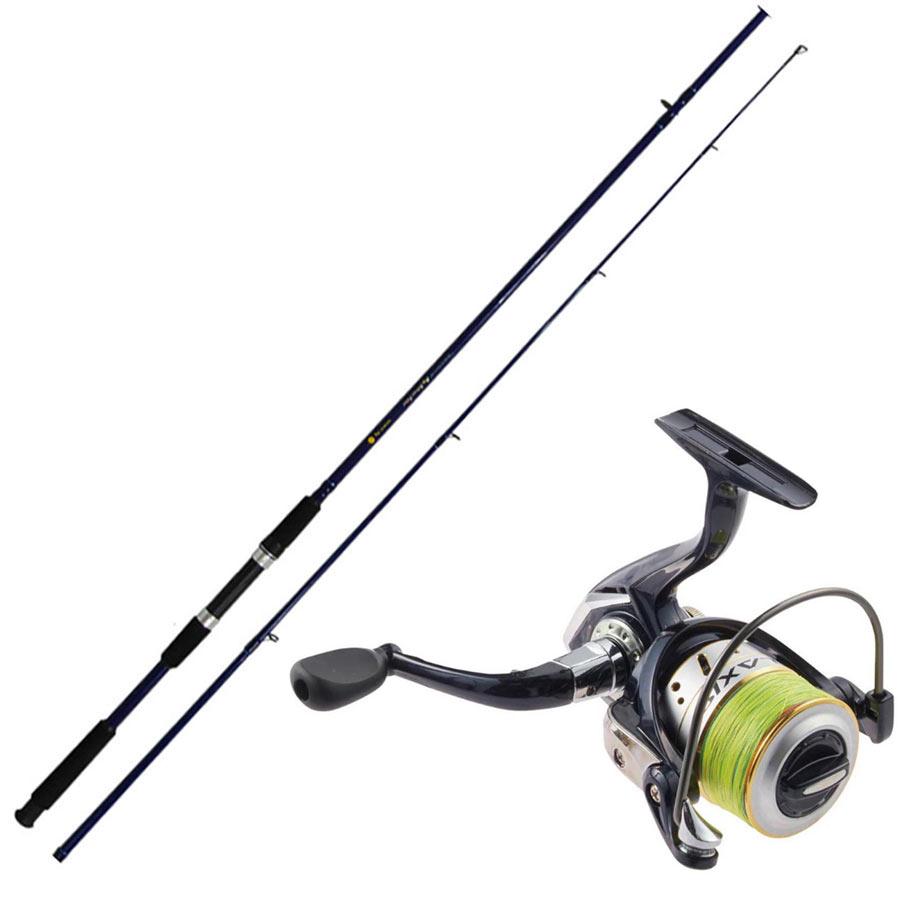シーバスロッド ＆ PEライン付きリール フルセット ビッグシルバーファイター9.0f ＆ ラグジスLX4000SPE (seabassset-089)｜シーバス ロッド 9ft ライン付き スピニングリール ショアゲーム ライトショアゲーム シーバスロッド ＆ PEライン付きリール セット ビッグシルバー