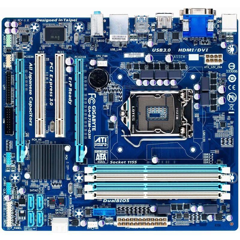 【24時間以内発送】 GIGABYTE マザーボード Intel B75 LGA1155 Micro ATX GA-B75M-D3H/A Rev1.2 【XU1323273279】(47546円)