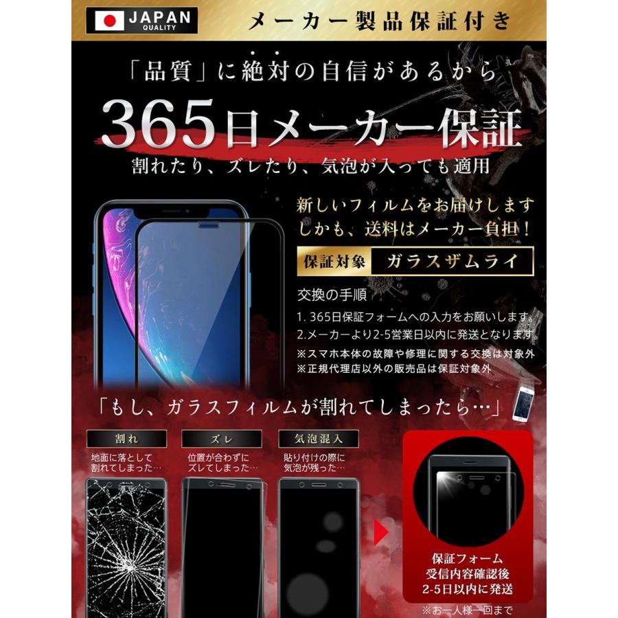 iPhone XR ガラスフィルム 全面保護フィルム 10Hガラスザムライ らくらくクリップ付き アイフォン アイホン iPhonexr フィルム 黒縁｜orion-sotre｜08