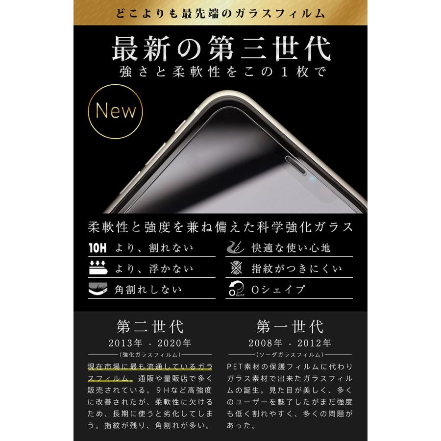 iPhoneSE ( 第3世代 / 第2世代 ) 5G ガラスフィルム 保護フィルム アイフォンse iPhoneSE3 SE2 10Hガラスザムライ らくらくクリップ付き 2020 2022年発売｜orion-sotre｜03