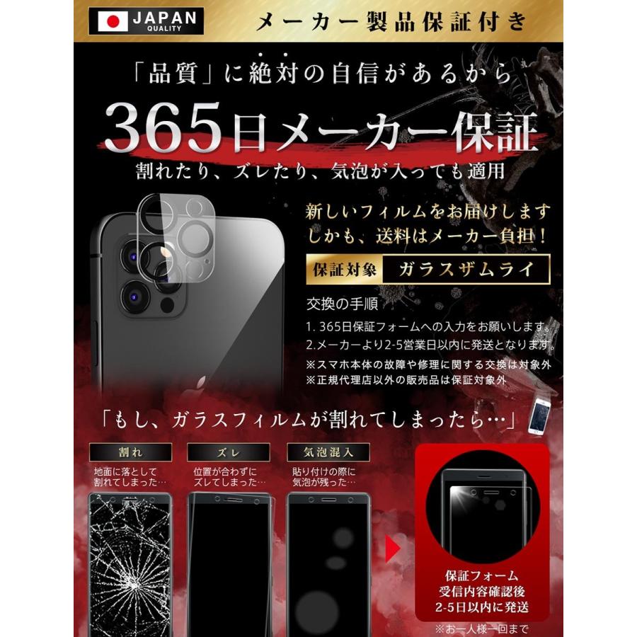 ガラスザムライ iPhone12 Pro カメラフィルム ガラスフィルム 全面保護