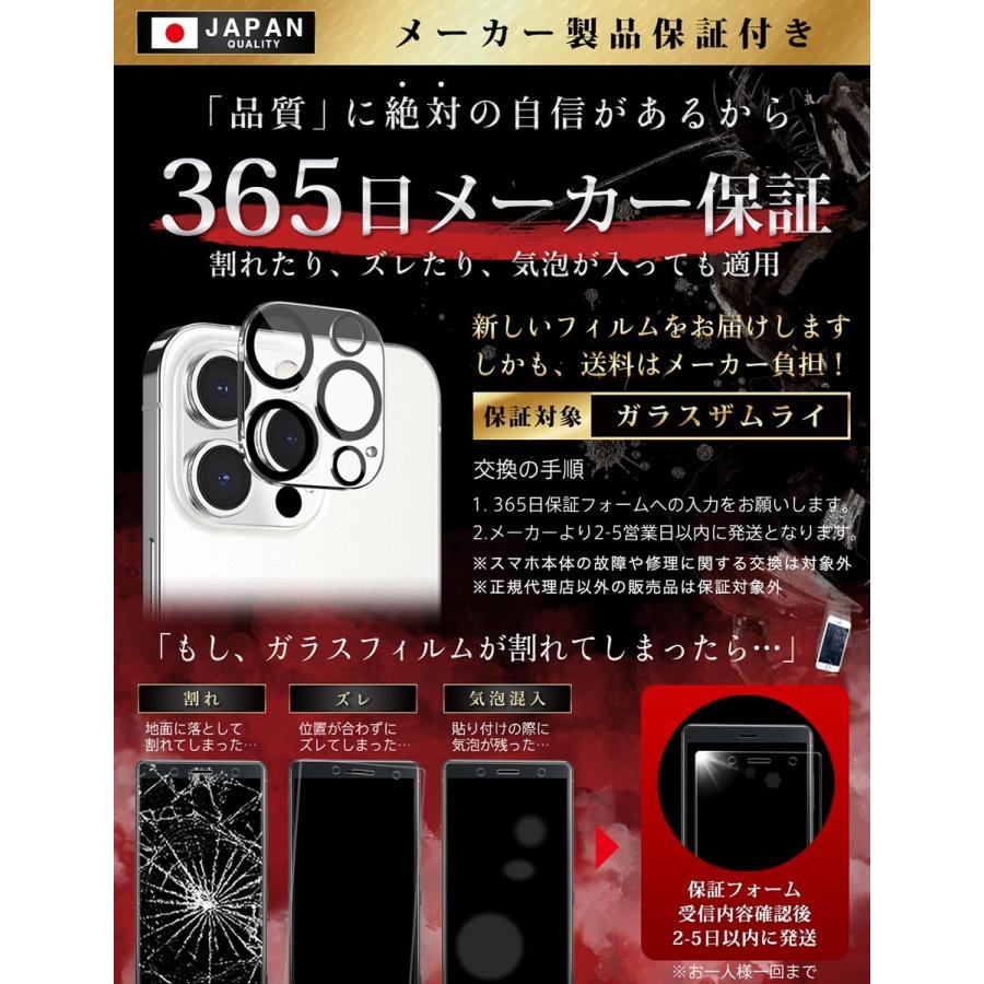 ガラスザムライ iPhone13 Pro Max カメラフィルム ガラスフィルム 全面