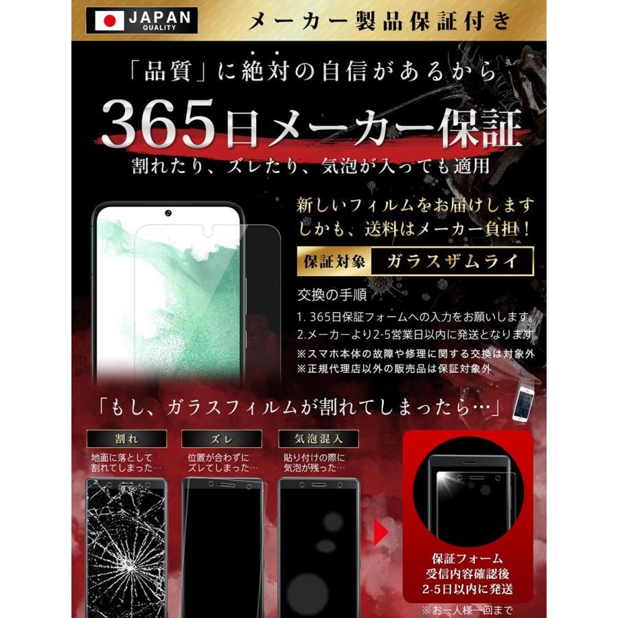 GALAXY S22 SC-51C SCG13 ガラスフィルム 保護フィルム 10Hガラスザムライ らくらくクリップ付き ギャラクシー フィルム｜orion-sotre｜08