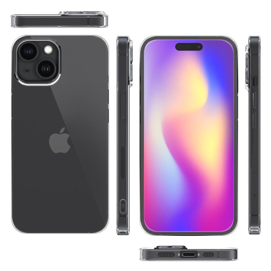 iPhone 15 ケース カバー iPhone15 透明 クリアケース 薄くて 軽い