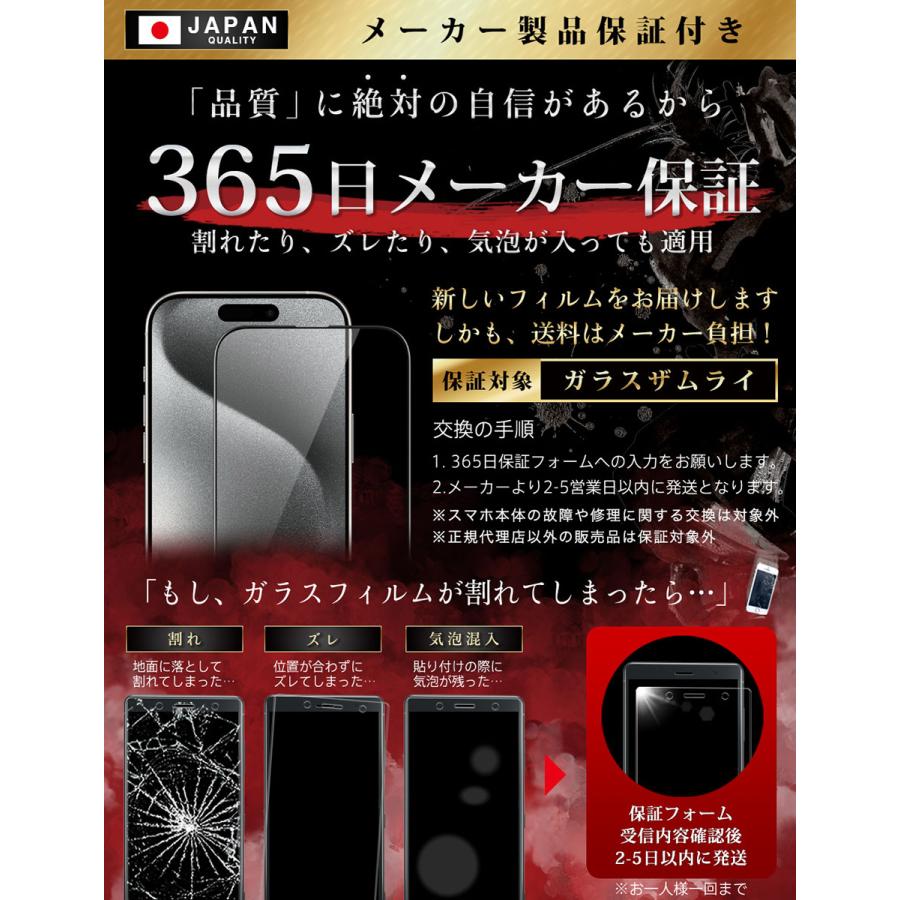 ガラスザムライ iPhone15 Pro Max ガラスフィルム 全面保護フィルム