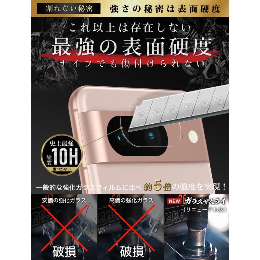 ガラスザムライ Google Pixel 8 カメラフィルム ガラスフィルム 全面