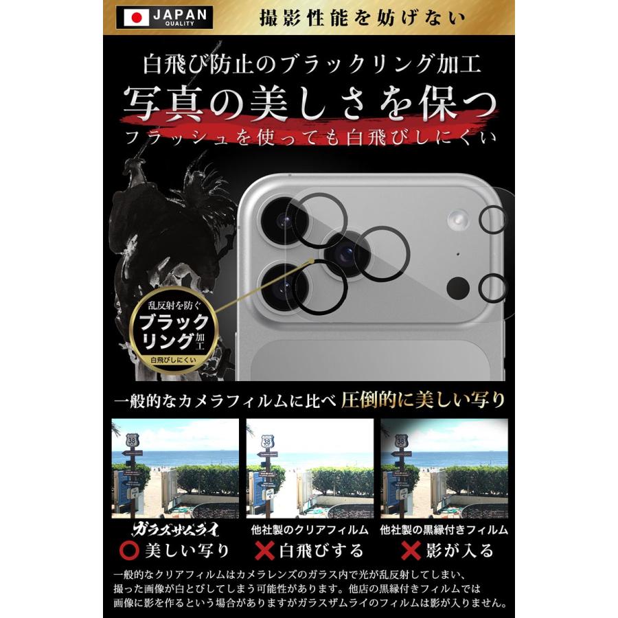 ガラスザムライ iPhone17 Pro Max カメラフィルム ガラスフィルム 全面