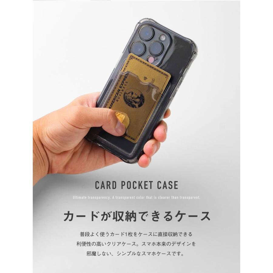 カード入れ付き クリアケース iPhone SE iPhone15 iPhone15pro