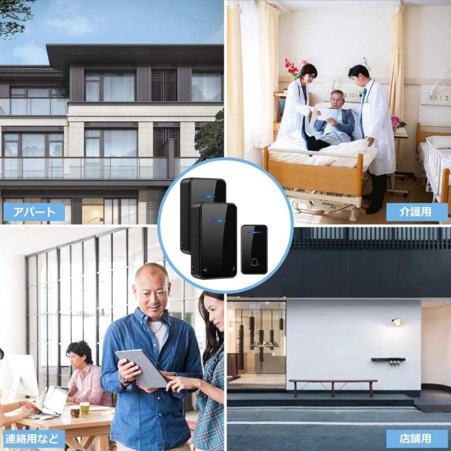 最大96%オフ! 48メロディー 電池不要 ワイヤレスチャイム 受信機2個 最大300M 最大96%オフ! 48メロディー 電池不要 ワイヤレスチャイム 受信機2個 最大300M