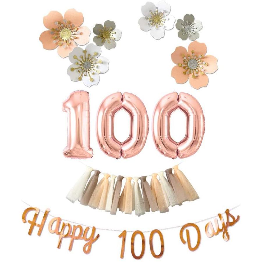 regalo 100日祝い 飾り付け 女の子 ピンク 100days 飾り セット バースデー デコレーション かわいい パーティー 花 フラワー その他パーティーグッズ