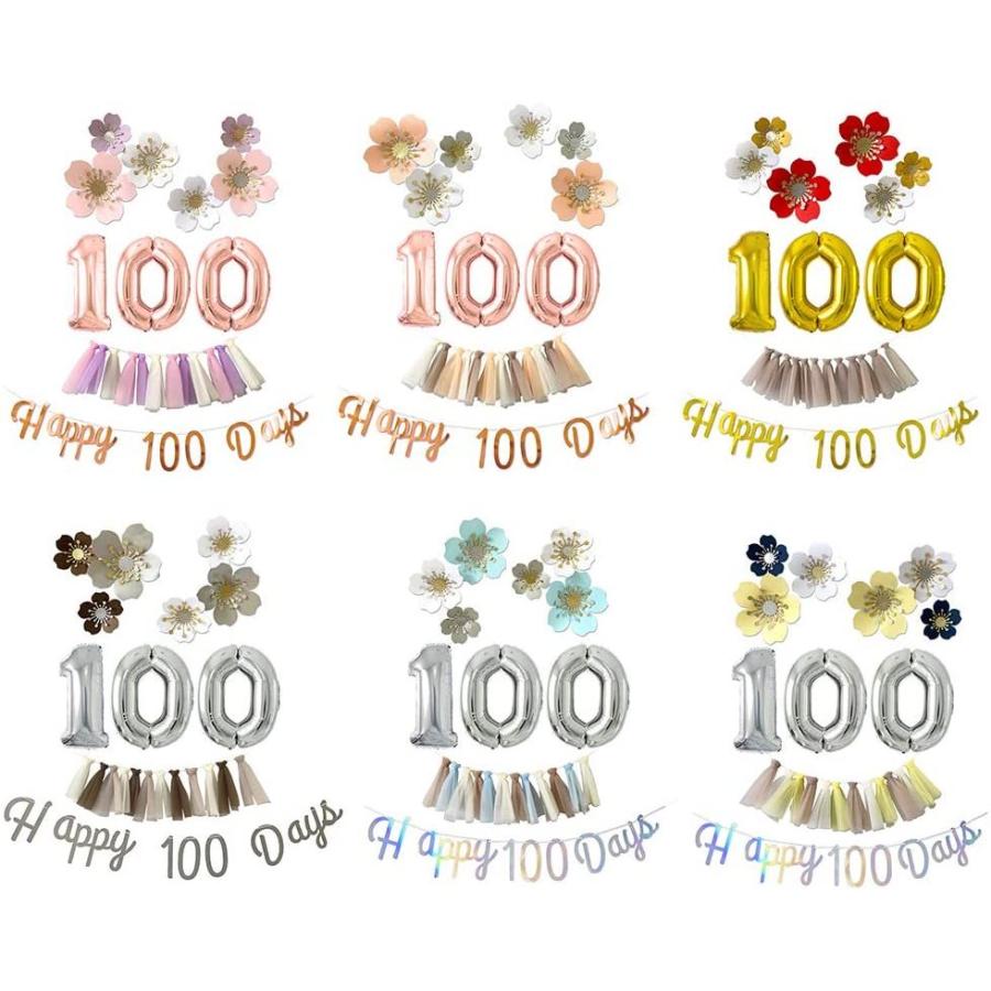 regalo 100日祝い 飾り付け 女の子 ピンク 100days 飾り セット バースデー デコレーション かわいい パーティー 花 フラワー｜orion-y｜04