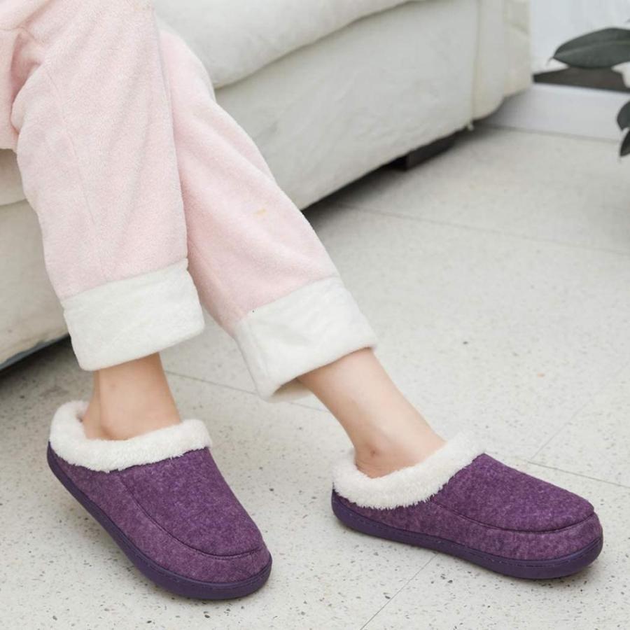 Ranberone ルームシューズ クロッグ スリッパ フワフワ ボア付き メンズ 冬 大きいサイズ 暖かい 洗える 滑り止め 軽量 防寒 当社の メンズ