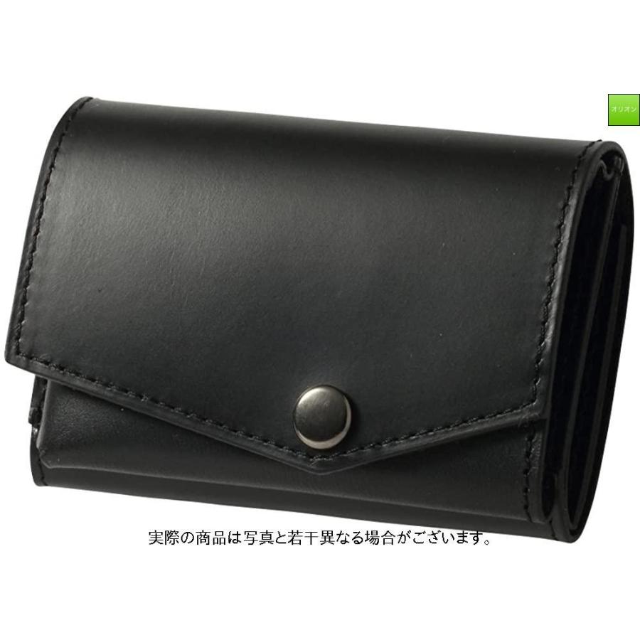 小さい財布 abrAsus ブッテーロレザーエディション ブラック メンズ 
