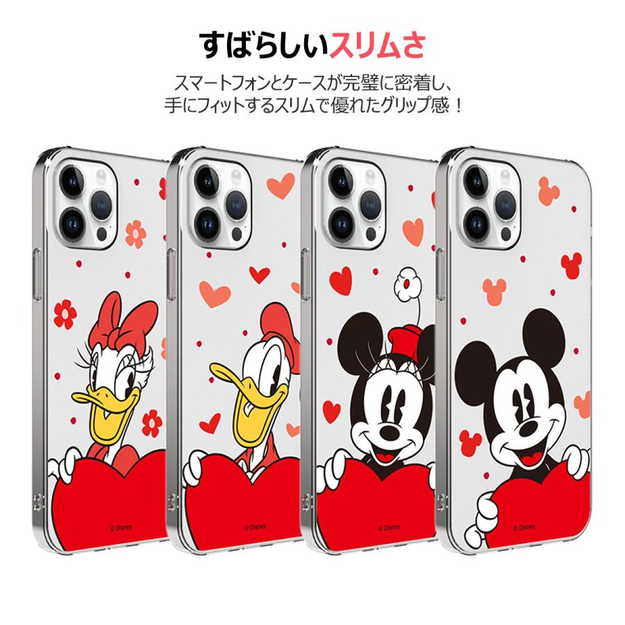 Disney Heart Clear Jelly ケース iPhone 15 Plus Pro Max 14 SE3 13 mini 12 SE2 11 XS XR X 8 7｜orionsys｜04