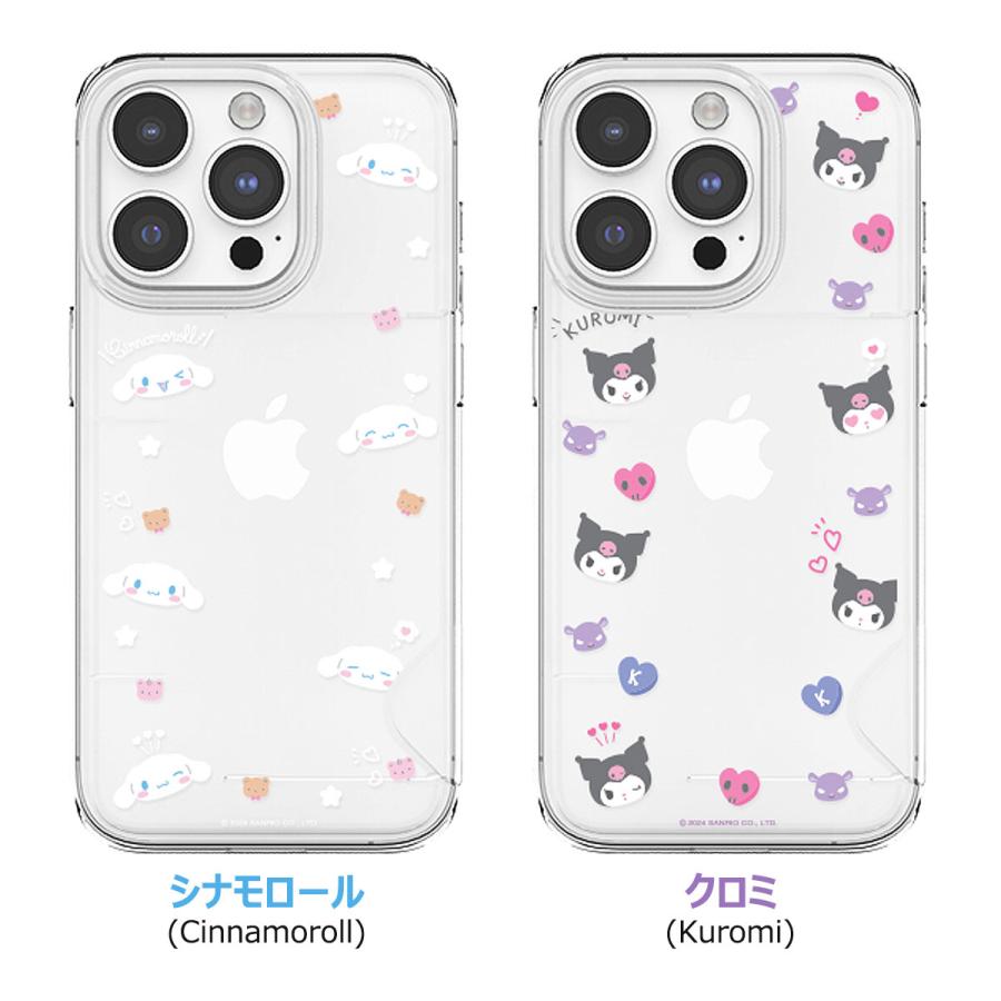 Sanrio Characters Cute Card Transparent Hard ケース iPhone 15 Plus Pro Max 14｜orionsys｜18