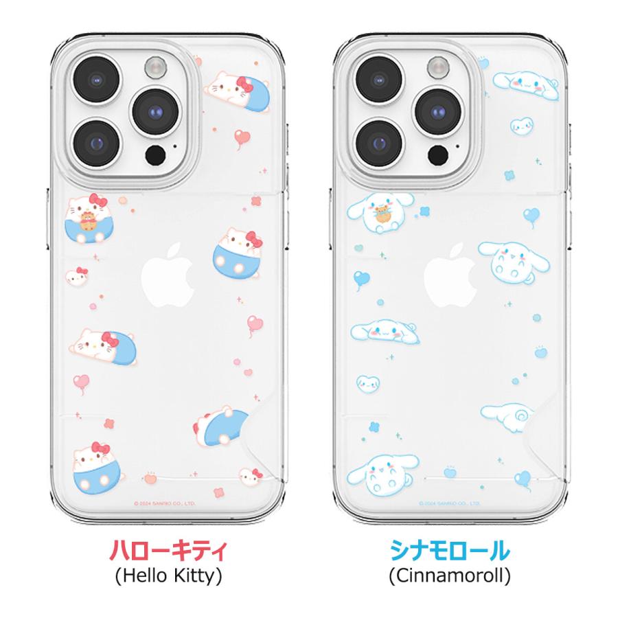 Sanrio Characters Funny Maru Circle Card Transparent Hard ケース iPhone 15 Plus Pro Max 14｜orionsys｜19