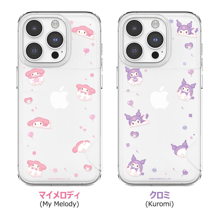 Sanrio Characters Funny Maru Circle Card Transparent Hard ケース iPhone 15 Plus Pro Max 14｜orionsys｜20