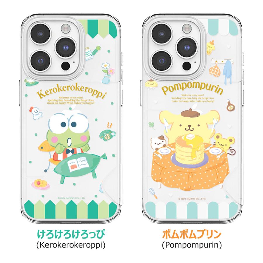 Sanrio Characters Happiness Room Card Transparent Hard ケース iPhone 15 Plus Pro Max 14｜orionsys｜24