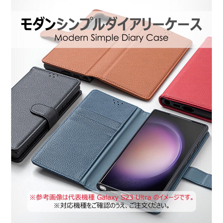 Modern Simple Diary 手帳型 ケース Galaxy A54 5G S23 Ultra A53 S22 S21 + Note20 S20 Note10+ S10｜orionsys｜06
