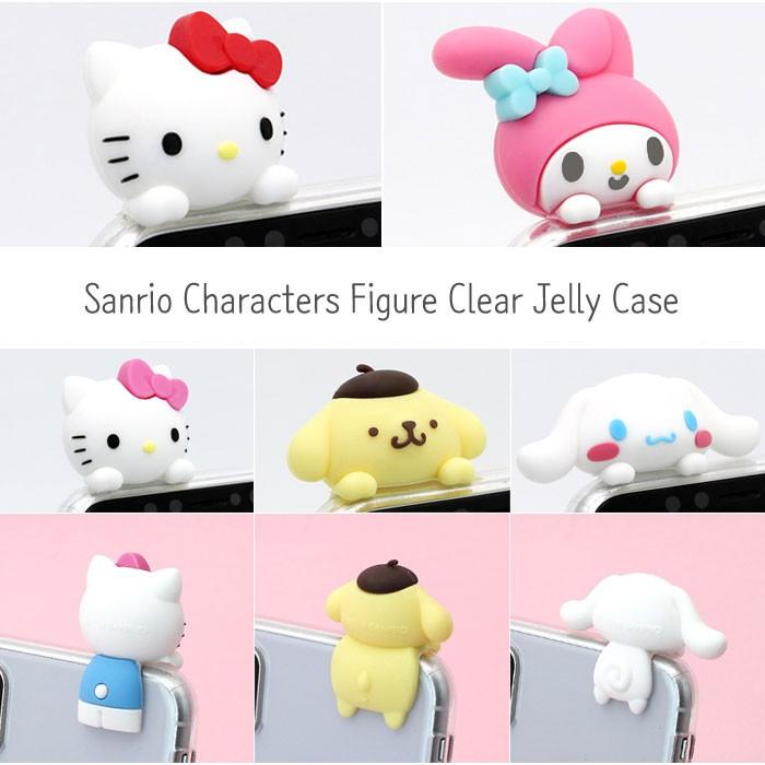 Sanrio Characters Figure Clear Jelly ケース iPhone 15 Plus Pro Max 14 SE3 13 mini 12 SE2 11 XS XR X 8 7 SE 6s 6 5s 5｜orionsys｜04