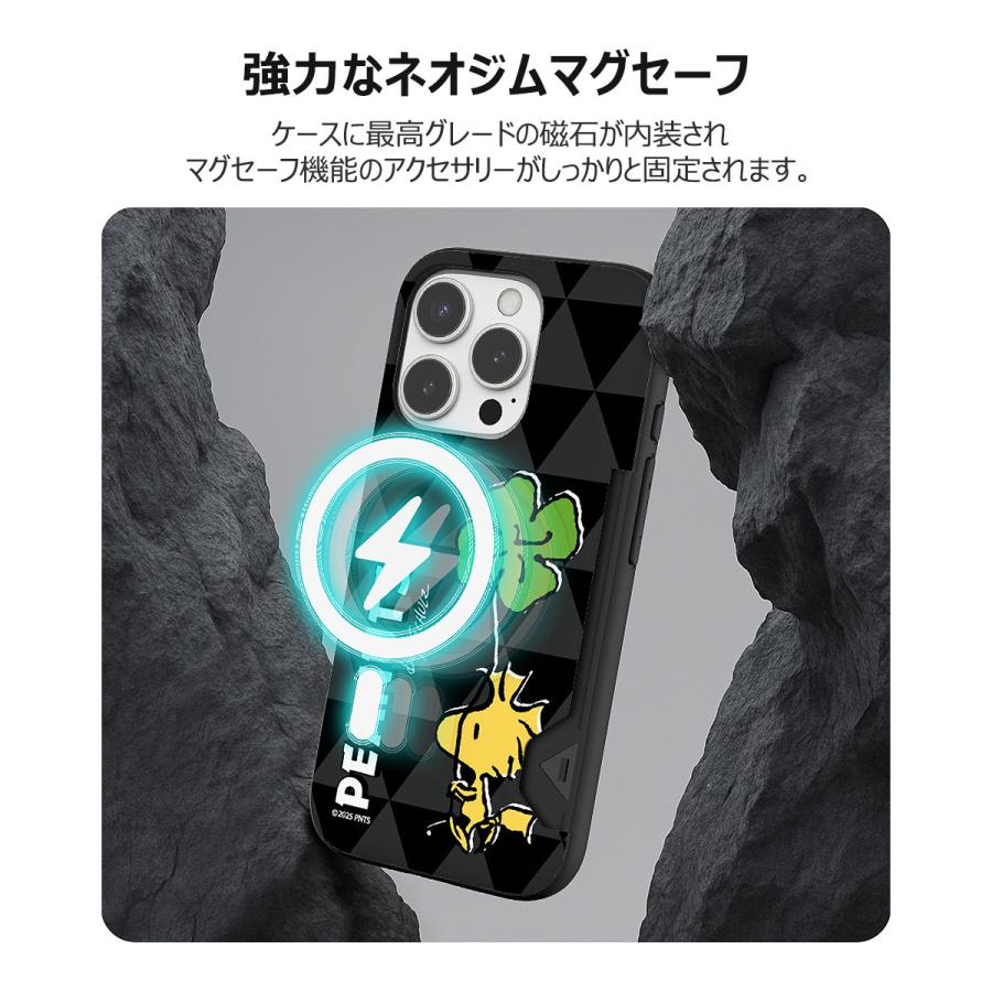 【並行輸入品】 Snoopy Friends Run Pattern Two Card MagSafe Bumper ケース iPhone Air 17 Pro Max 16 Plus 15 | SNOOPY | 11