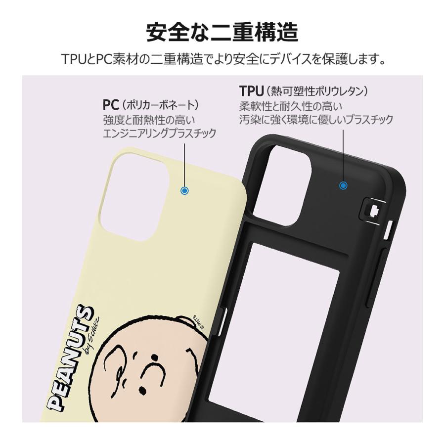 Snoopy Big Face Card Door Bumper ケース iPhone 15 Plus Pro Max 14 SE3 13 mini 12 SE2 11 XS XR X 8 7｜orionsys｜05