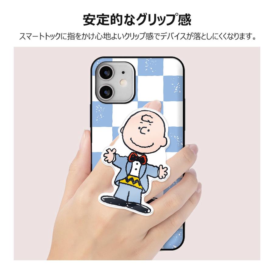 Snoopy Checkerboard Card Door Bumper ケース Acryl Smart Tok セット iPhone 15 Plus Pro Max 14 SE3 13 mini 12 SE2 11 XS XR X 8 7｜orionsys｜08