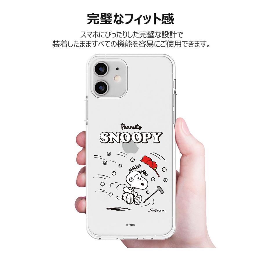 Snoopy Sports Clear Jelly ケース iPhone 15 Plus Pro Max 14 SE3 13 mini 12 SE2 11 XS XR X 8 7｜orionsys｜03