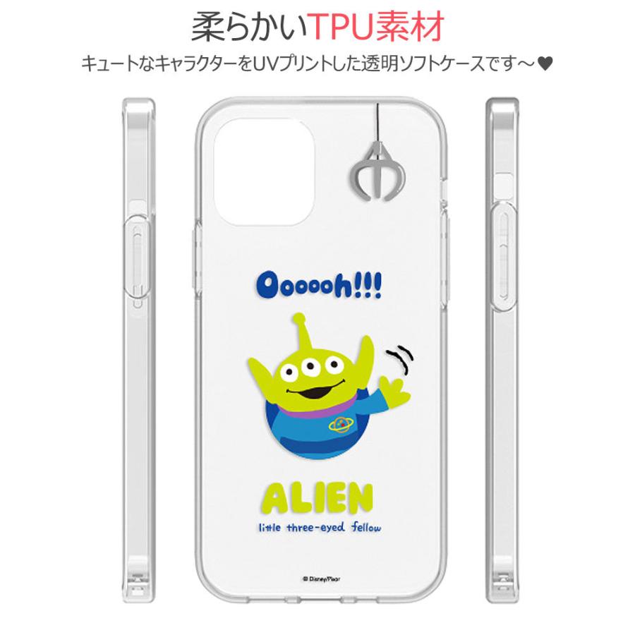 Disney Toy Story Alien Clear Soft ケース iPhone 15 Plus Pro Max 14 SE3 13 mini 12 SE2 11 XS XR X 8 7 SE 6s 6 5s 5｜orionsys｜03
