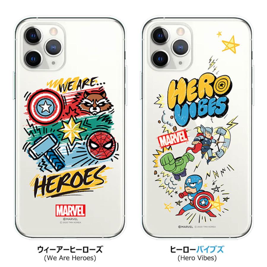MARVEL Pattern Clear Soft ケース Galaxy A54 5G S23 Ultra A53 S22 S21 + Note20 S20 Note10+ S10 Note9 S9 Note8 S8 S7edge｜orionsys｜08