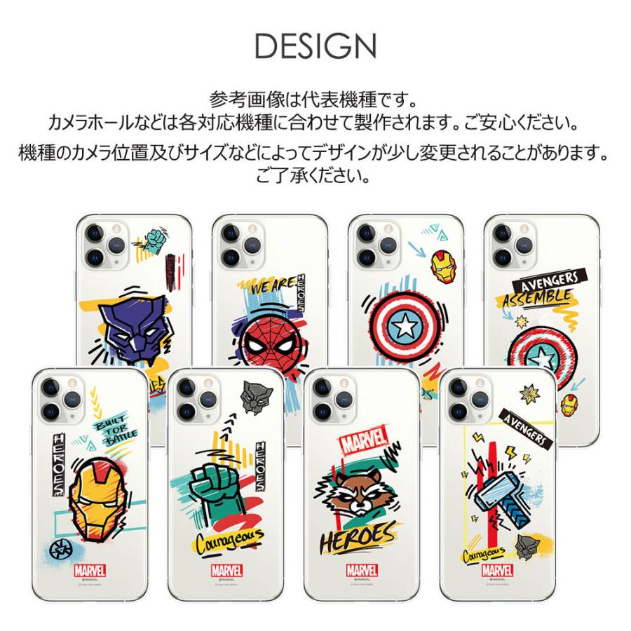 MARVEL 【並行輸入品】 Sketch Clear Soft ケース Galaxy A54 5G