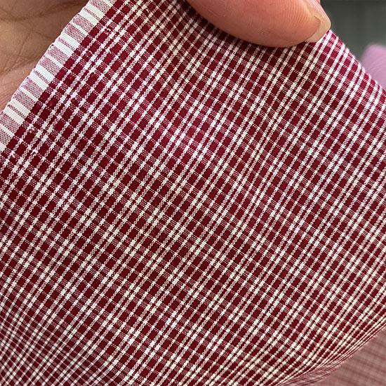 コットンタータンチェック/柄幅約5mm / 綿100 緑・赤・紺 厚みと張り