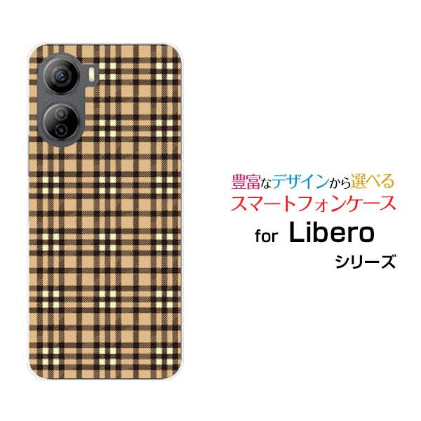 スマホケース Libero 5G IV A302ZT リベロ ファイブジー フォー ハードケース/TPUソフトケース Plaid(チェック柄) type005 ちぇっく 格子 ベージュ | 