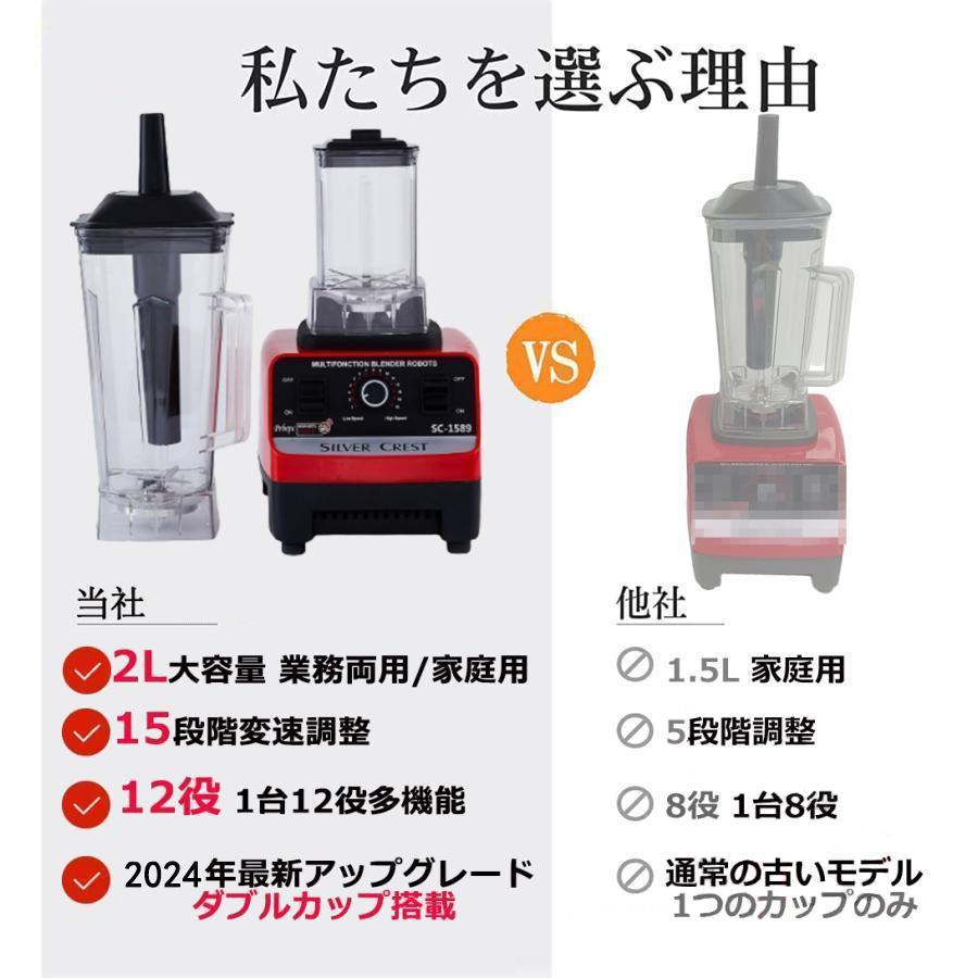 ミキサー 2L ジューサー 2024最新改良 電動ブレンダー 一台12役 ミキサー 2L ジューサー 2024最新改良 電動ブレンダー 一台12役