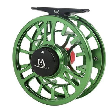 Maxcatch Toroシリーズ フライフィッシングリール ラージアーバー CNC加工アルミ合金ボディ 3/4、5/6、7/8wt ブルー グリーン ブラック 3/4 wt［並行輸入品］ 3/4