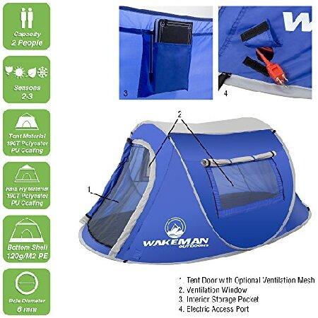 Wakeman Outdoors ポップアップテント ２人用 Water Resistant Barrel Style Tent for Camping With Rain Fly And Carry Bag， Sunchaser 2-person（並行輸入品） Wakeman Outdoors ポップアップテント ２人用 Water Resistant Barrel Style Tent for Camping With Rain Fly And Carry Bag， Sunchaser person 並行輸入品 　