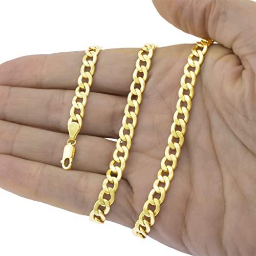 公式 グッズ Nuragold 14Kイエローゴールド 6.5mm キューバカーブリンクチェーンネックレス メンズジュエリー ロブスタークラスプ 20インチ 22インチ 24インチ 26インチ 28イ 【XUR2470712966】(88780円)