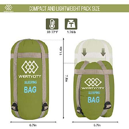 WERTYCITY　Sleeping　Bag,　Seasons　Smallest　Hiking　The　for　Ultra-Compact　Traveling,　Lightest　Backpacking　Sleeping　One　Camping　Bag　of　and　（並行輸入品）