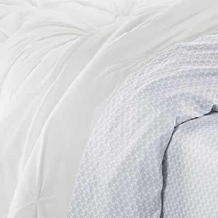 Serta Simply Clean Lightweight Piece Pleated Bed in a Bag for All Season, King, White（並行輸入品）