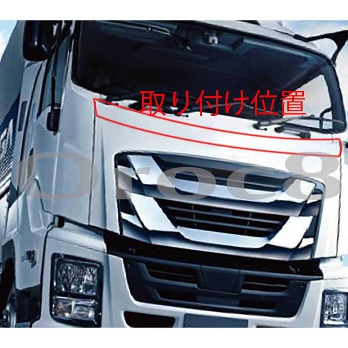 ファイブスターギガ メッキ リッドパネル いすゞ 3分割 グリルアッパー