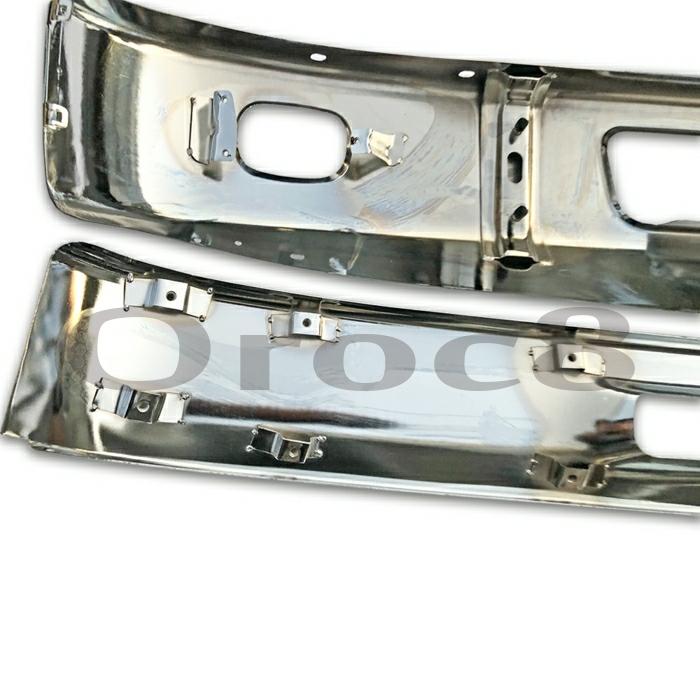 ファイター メッキフロントバンパー＆リップ ワイドボディ用 ふそう 