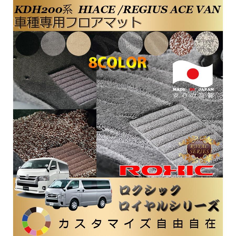 ハイエースレジアスエースバン フロアマット KDH200 トヨタ 車種専用 