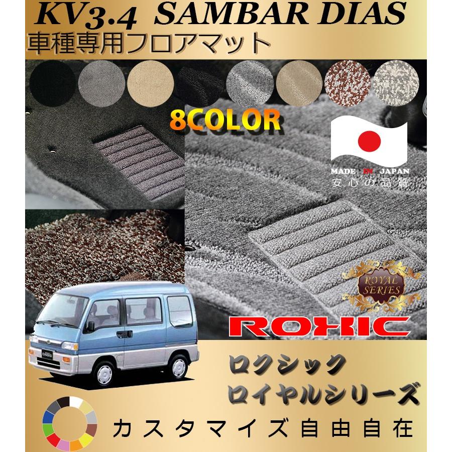 サンバー ディアス フロアマット KV3 4 スバル 車種専用 全席一台分