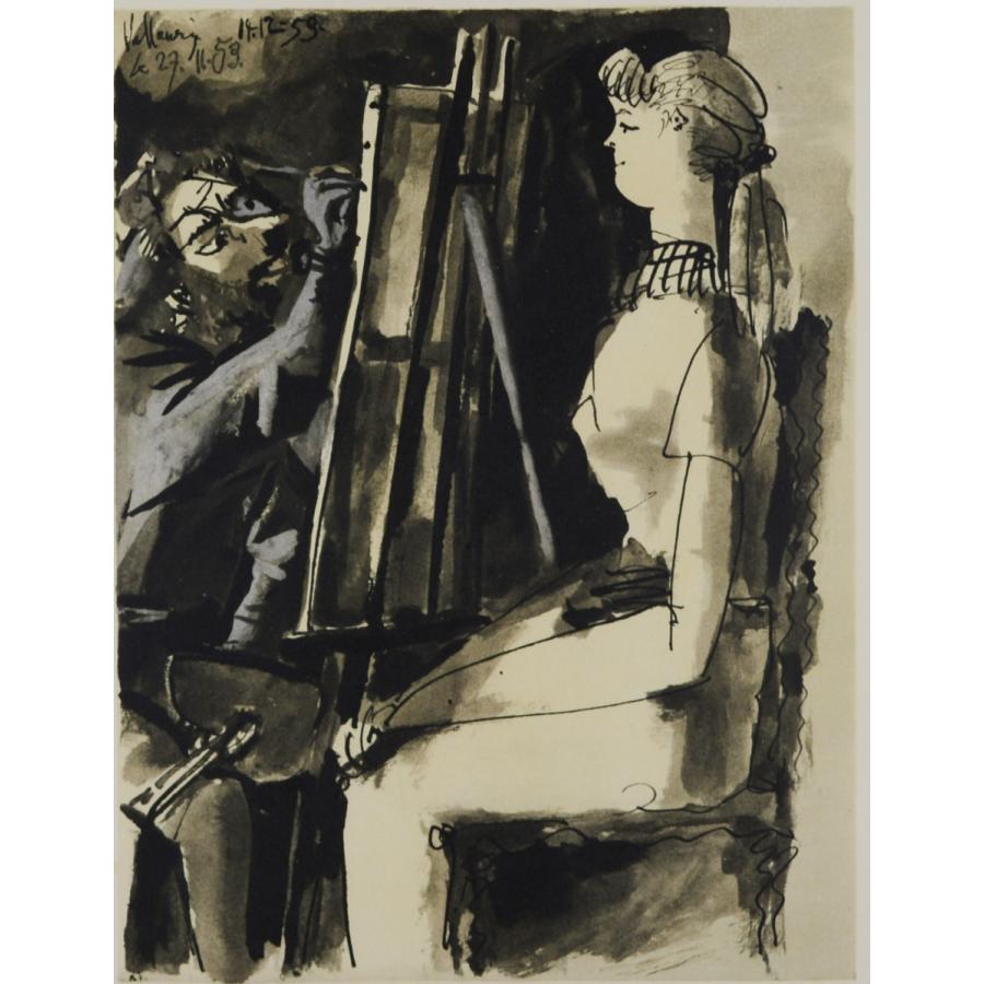 パブロ・ピカソ リトグラフ 1962年制作の版画 人間喜劇よりIV No