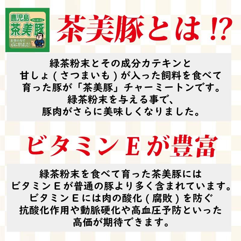 肉 豚肉 鹿児島県産 茶美豚 豚バラ スライス 国産 500g トレー仕様｜orochoku｜04