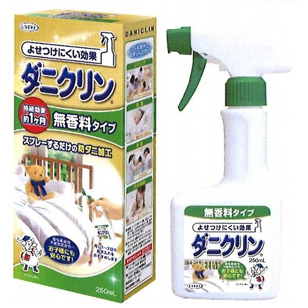 （本州四国 送料無料）　UYEKI　ダニクリン　無香料タイプ　２５０ｍｌ　（１ケース２４本入　１本あたり８８７円）