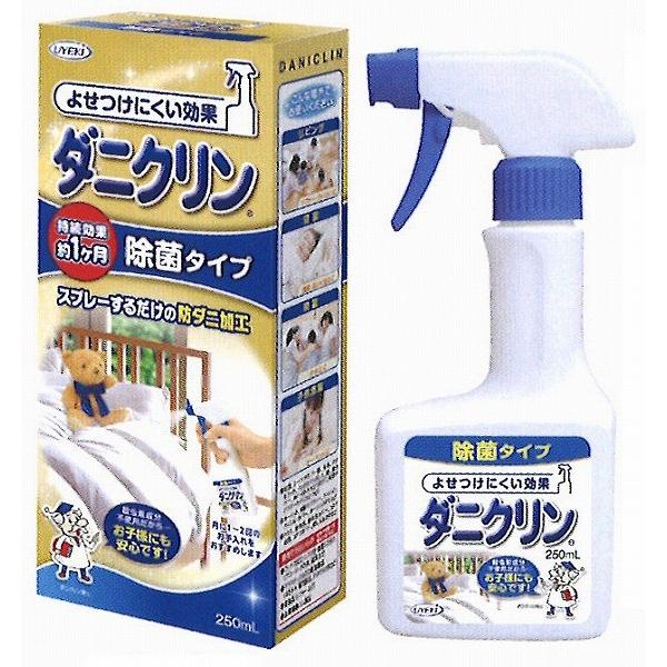 （本州四国 送料無料）　UYEKI　ダニクリン　除菌タイプ　２５０ｍｌ　（１ケース２４本入　１本あたり９３３円）