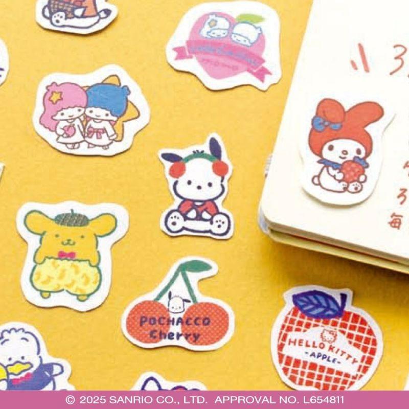 サンリオ 和紙フレークシール 古川紙工 フルーツマーケット キティ