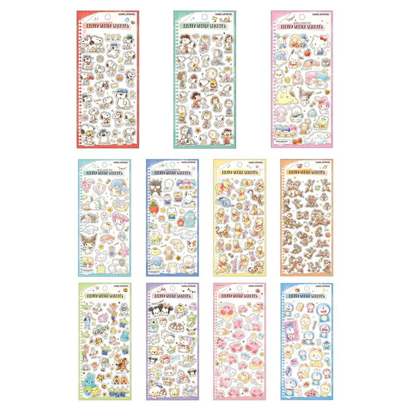 カミオジャパン フラッフィースケッチステッカーズ サンリオ